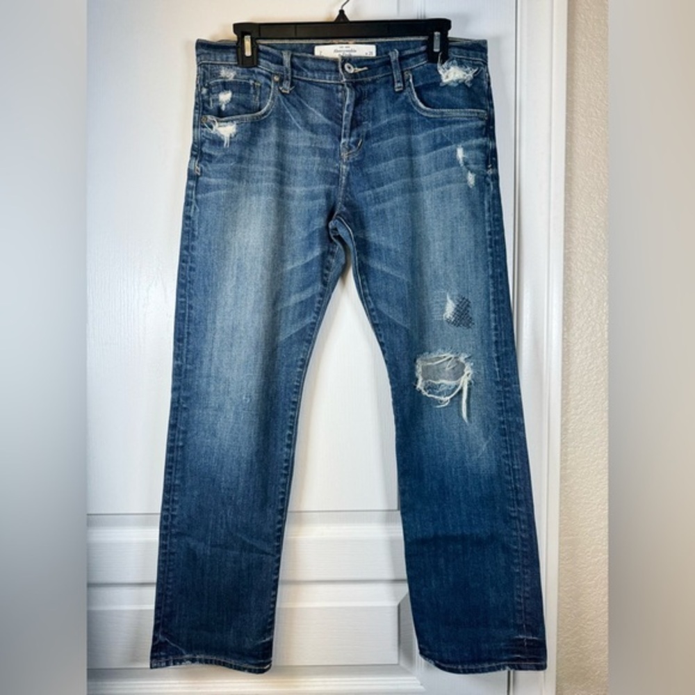 Abercrombie & Fitch Perfect Stretch Denim Straight Leg Jeans Size 2/W26 GUC #597